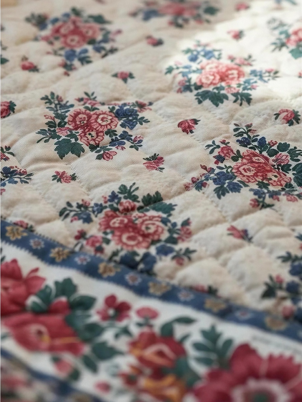 Vtg Vera Bradley "Tea Garden" 1994 Quilted Garment Bag Travel Luggage 55x22 Rare - Picture 3 of 16
